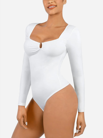 Willluxe Slimming Long-Sleeve Shapewear Bodysuit