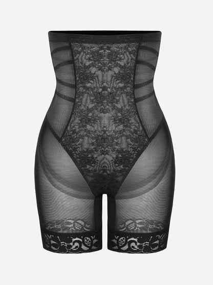 Willluxe Patterned Lace Breathable Shapewear Shorts