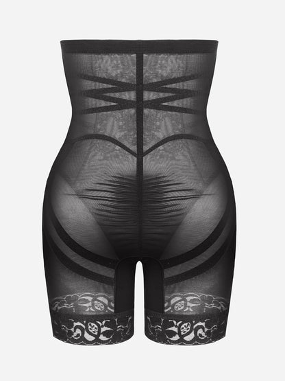 Willluxe Patterned Lace Breathable Shapewear Shorts