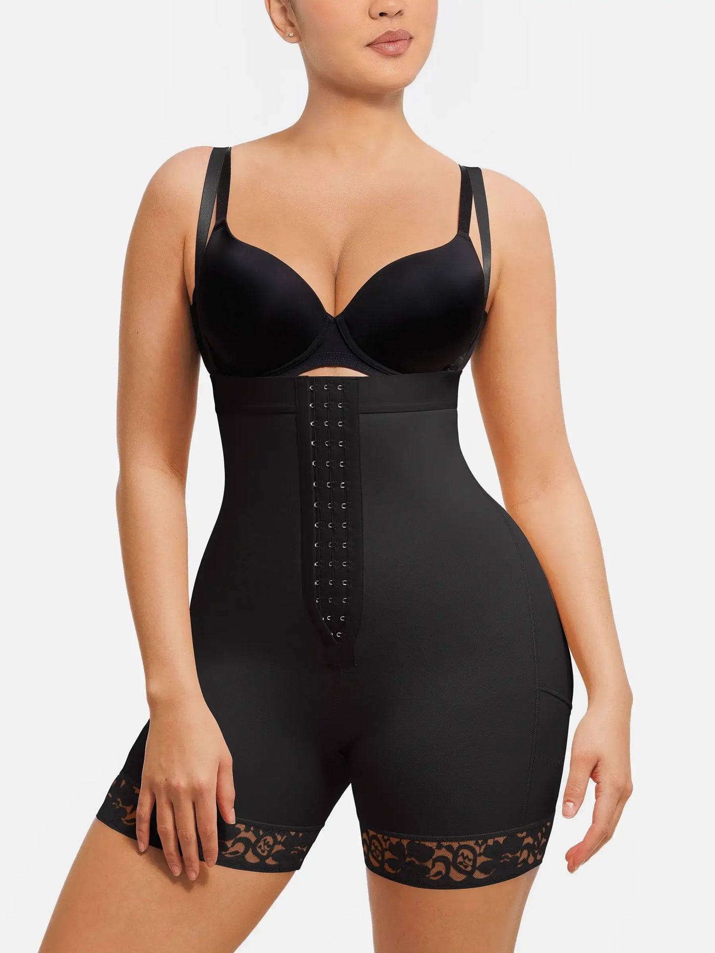Willluxe Butt Lifting Body Shaper with Zip Crotch Smooth Tummy Control