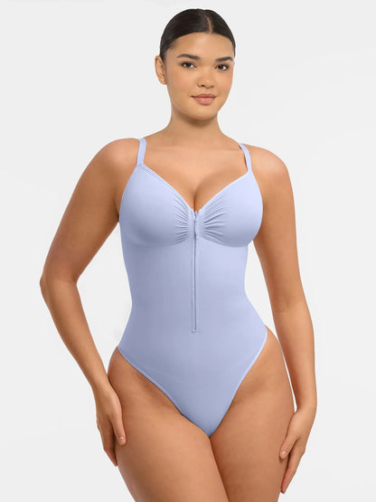 Willluxe Tummy Control Seamless Zipper Shaping Bodysuit