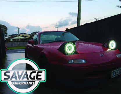 MAZDA MX5 HALO Round LED Headlights *Savage Performance*