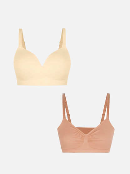 Willluxe 1 Push-Up Seamless Bra + 1 Smooth Seamless Bra