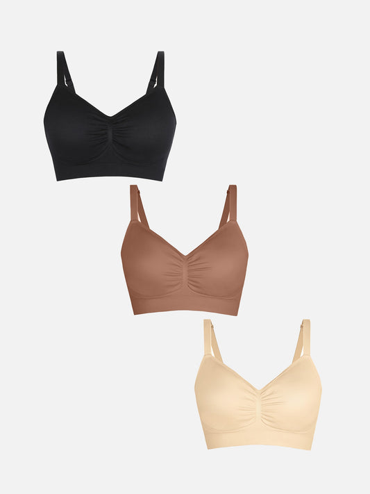 Willluxe Seamless Everyday Bra with Built-In Soft Padding Bundle