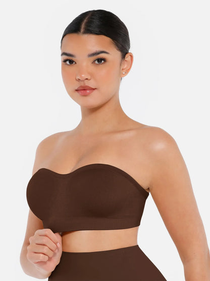 Willluxe Seamless Strapless Anti-Slip Bra With Removable Pads