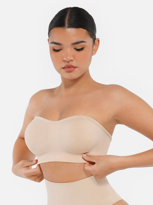 Willluxe Seamless Strapless Anti-Slip Bra With Removable Pads