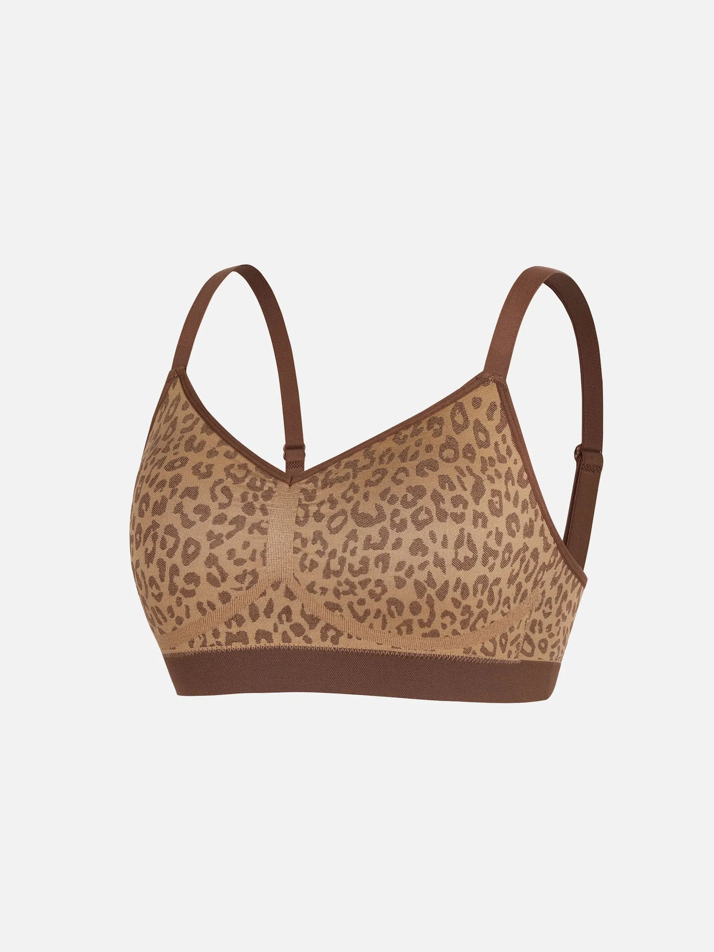 Willluxe Leopard Print Wireless Push-Up Bra