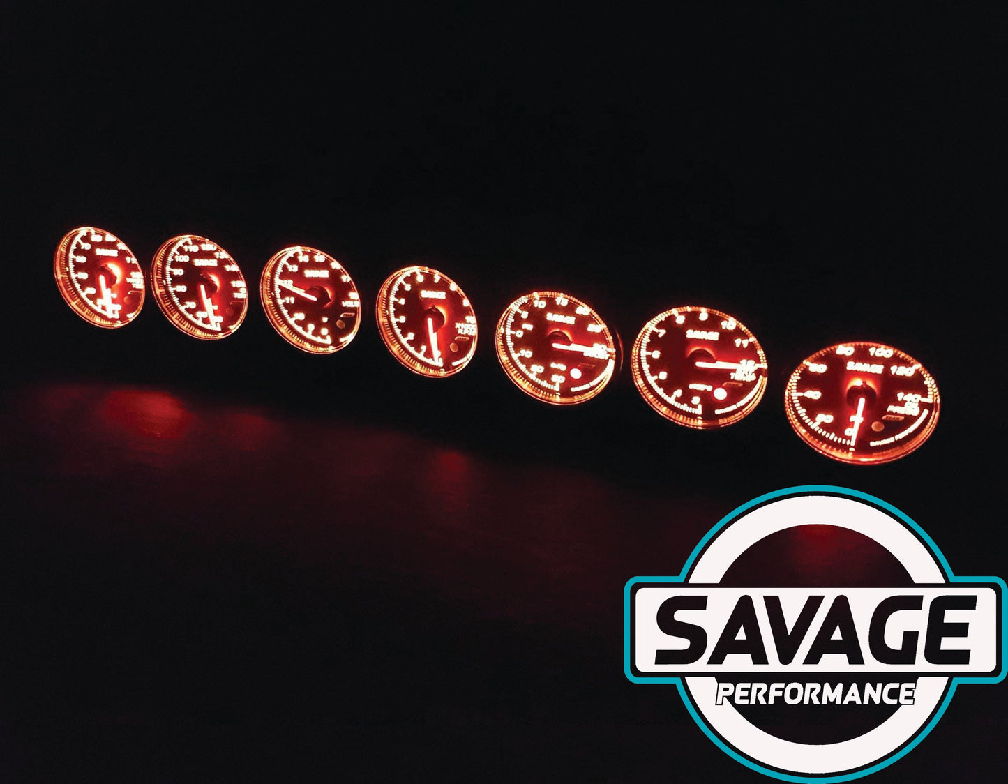 60mm Savage RPM (Tacho) Gauge 7 Colours *Savage Performance*