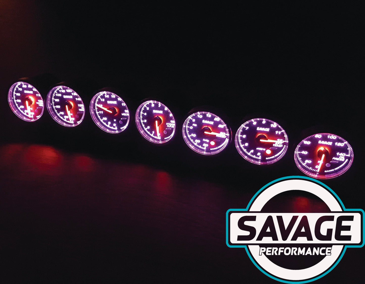 60mm Savage AFR Wideband (Air Fuel Ratio) Gauge 7 Colours *Savage Performance*