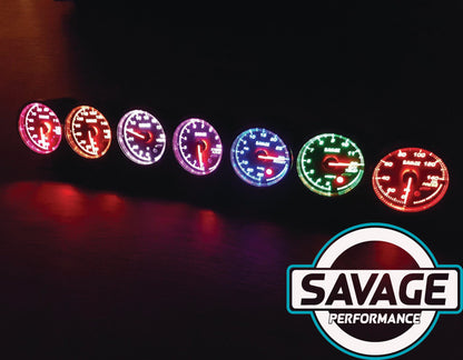 60mm Savage 60 PSI Diesel Boost Gauge PSI 7 Colours *Savage Performance*