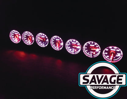60mm Savage 45 PSI Boost Gauge PSI 7 Colours *Savage Performance*