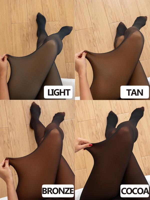 One-Seam & 4 Shades Fleece Lined Tights Willluxe Store