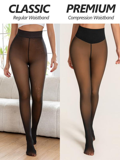 One-Seam & 4 Shades Fleece Lined Tights Willluxe Store