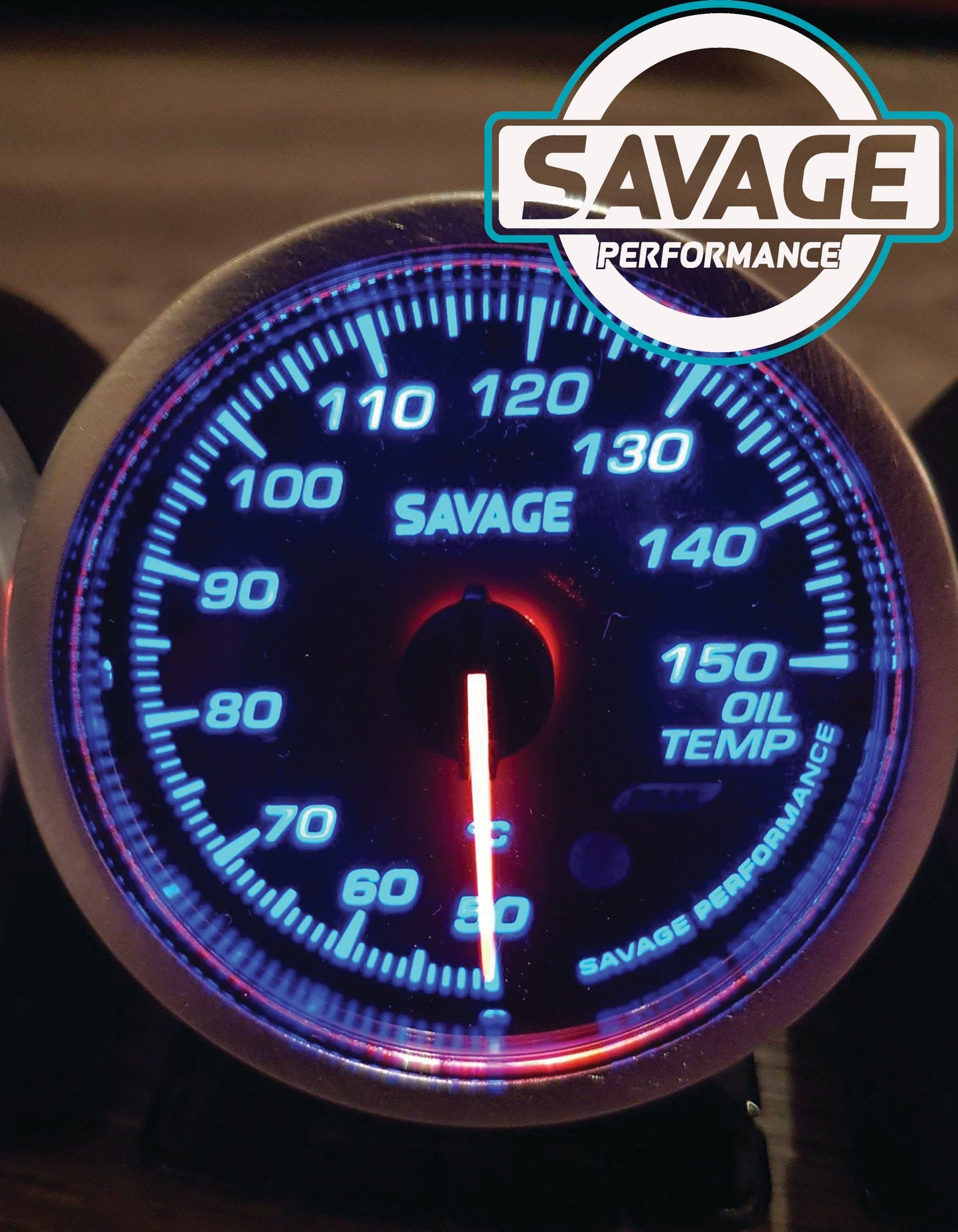 60mm Savage Oil Temperature Gauge 7 Colours *Savage Performance*