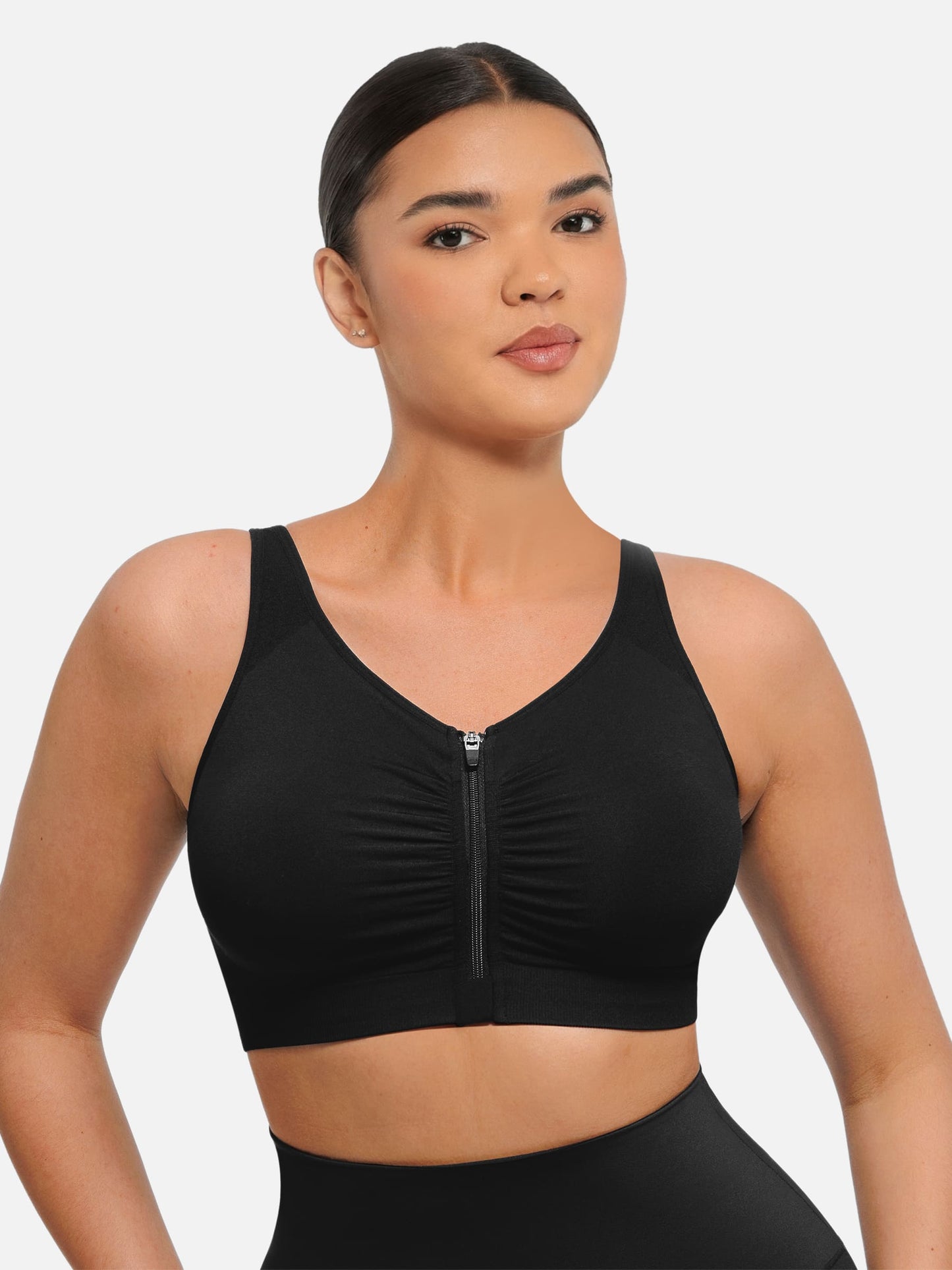 Willluxe Seamless Front-Opening Zipper Bra