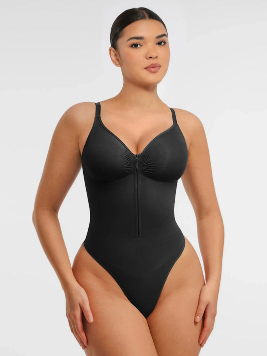 Willluxe  Seamless Shaping Tummy Control Zipper Bodysuit