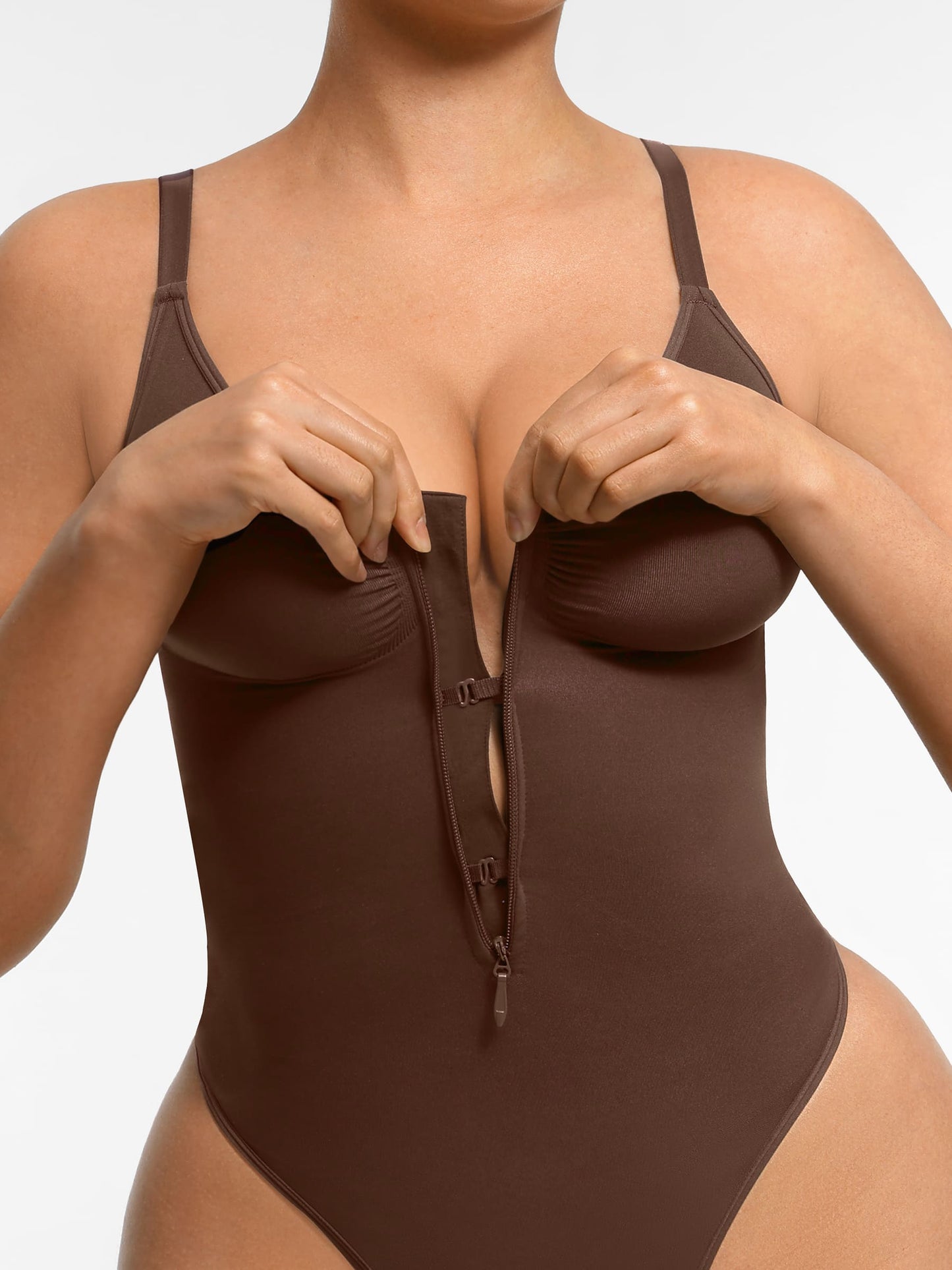 Willluxe Tummy Control Seamless Zipper Shaping Bodysuit