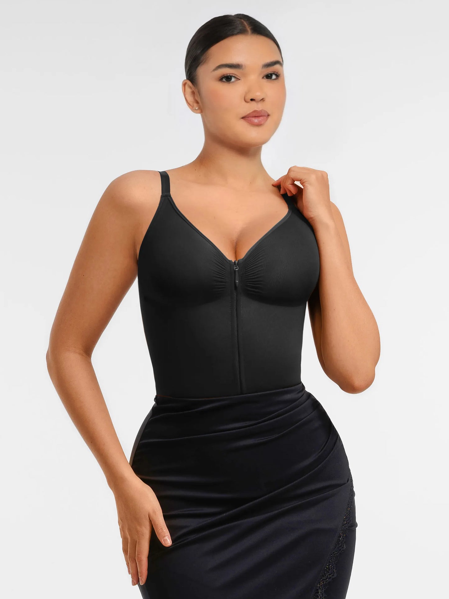 Willluxe  Seamless Shaping Tummy Control Zipper Bodysuit