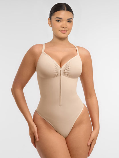 Willluxe Tummy Control Seamless Zipper Shaping Bodysuit