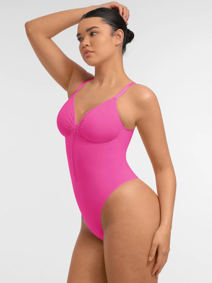 Willluxe  Seamless Shaping Tummy Control Zipper Bodysuit