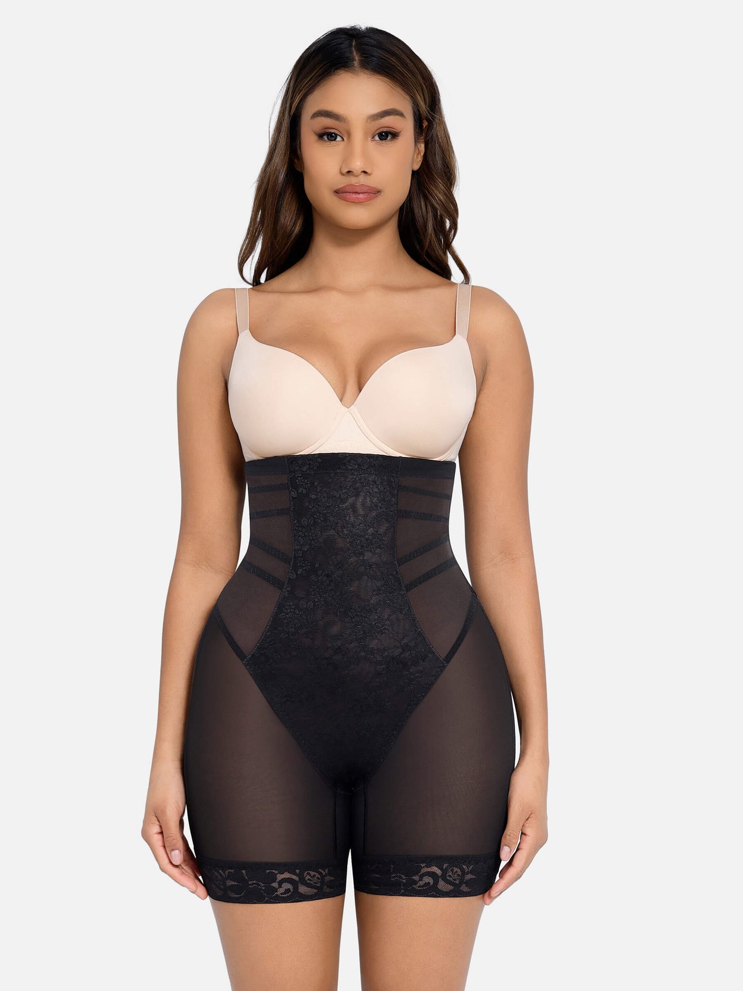 Willluxe Patterned Lace Breathable Shapewear Shorts
