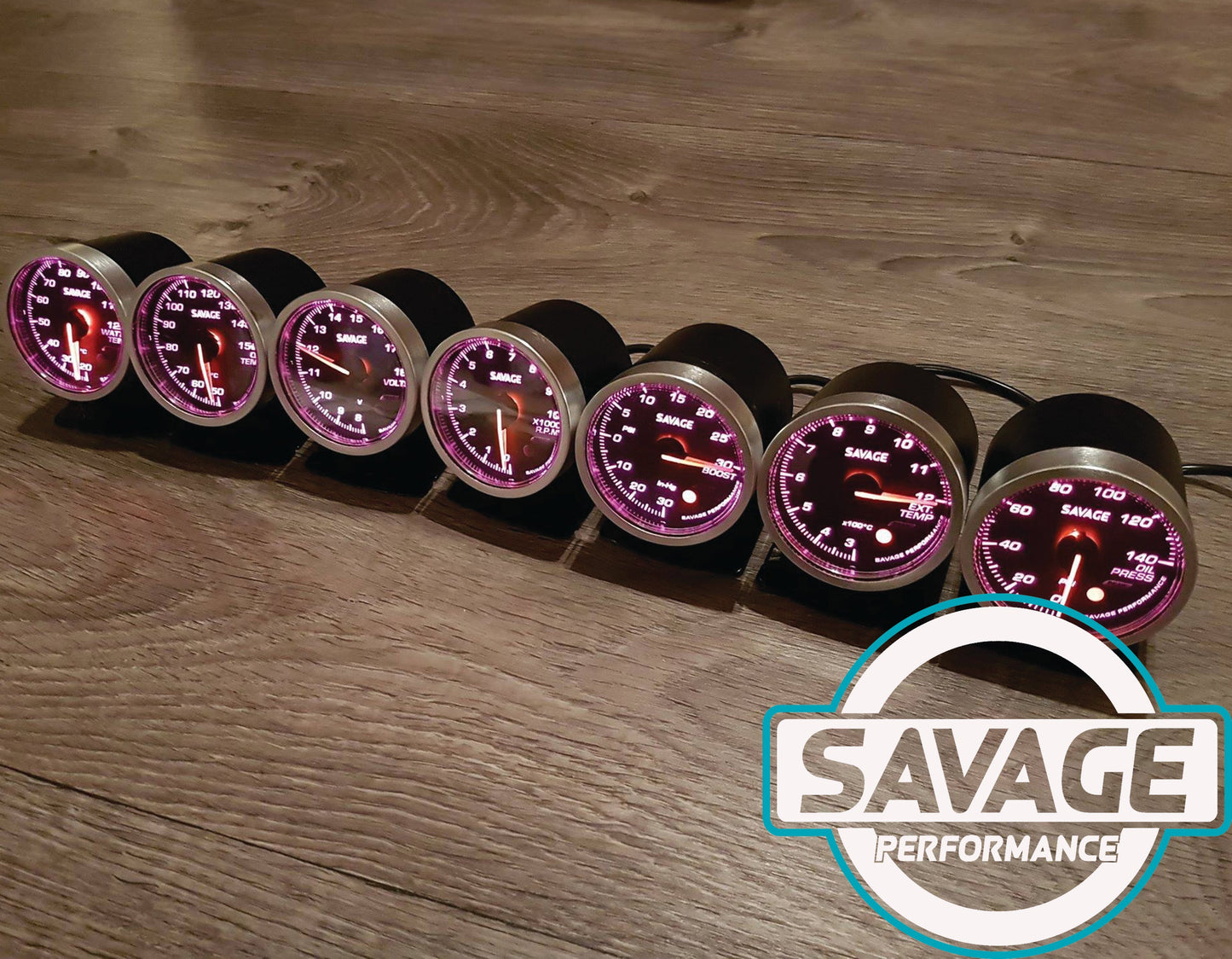 60mm Savage AFR Wideband (Air Fuel Ratio) Gauge 7 Colours *Savage Performance*