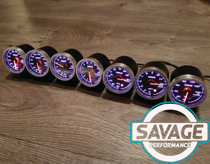 60mm Savage RPM (Tacho) Gauge 7 Colours *Savage Performance*