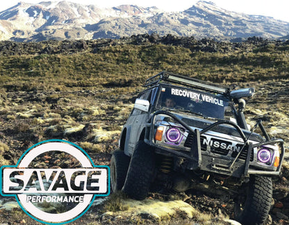 7 Inch RAINBOW HALO Round LED Headlights *Savage Performance*