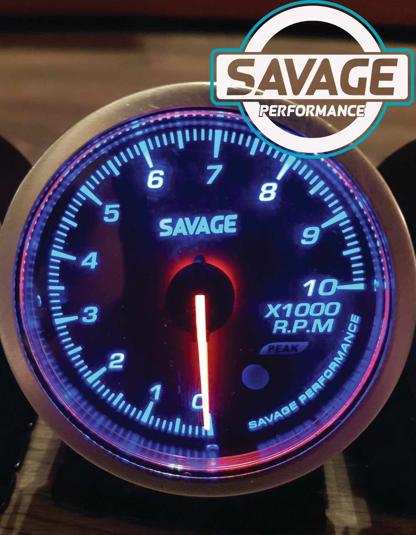 60mm Savage RPM (Tacho) Gauge 7 Colours *Savage Performance*