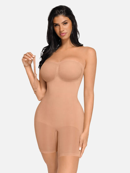 Willluxe Seamless Strapless Bodysuit with Removable Straps