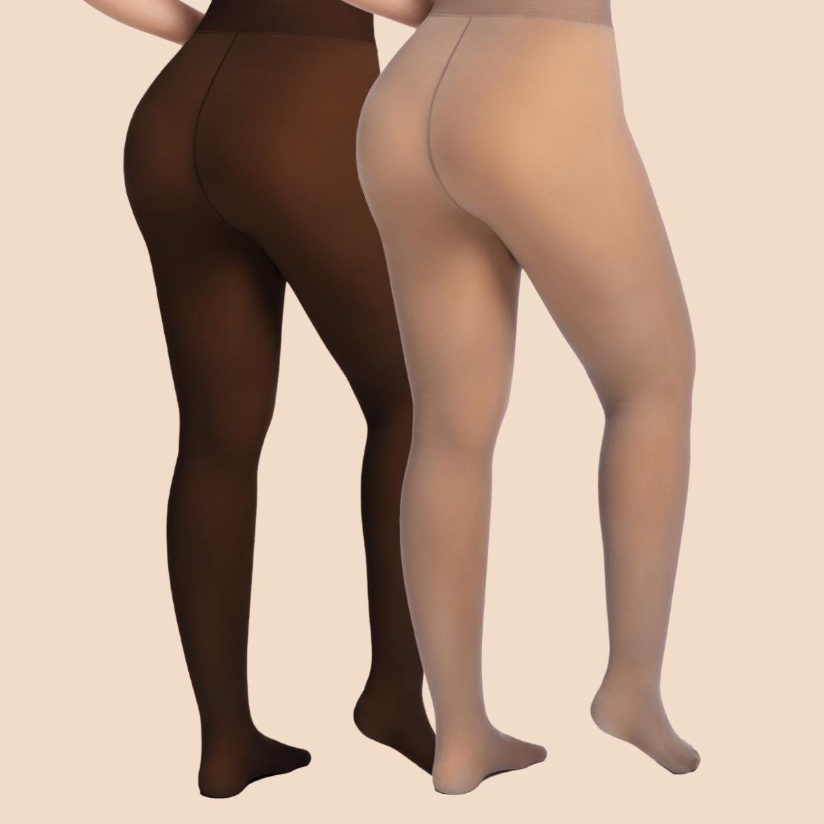 Fake Translucent Warm Pantyhose Leggings Sheer Thick Tights