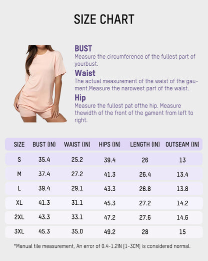 Ultra-Soft Oversized Lounge Tee & Shorts Set with Pockets