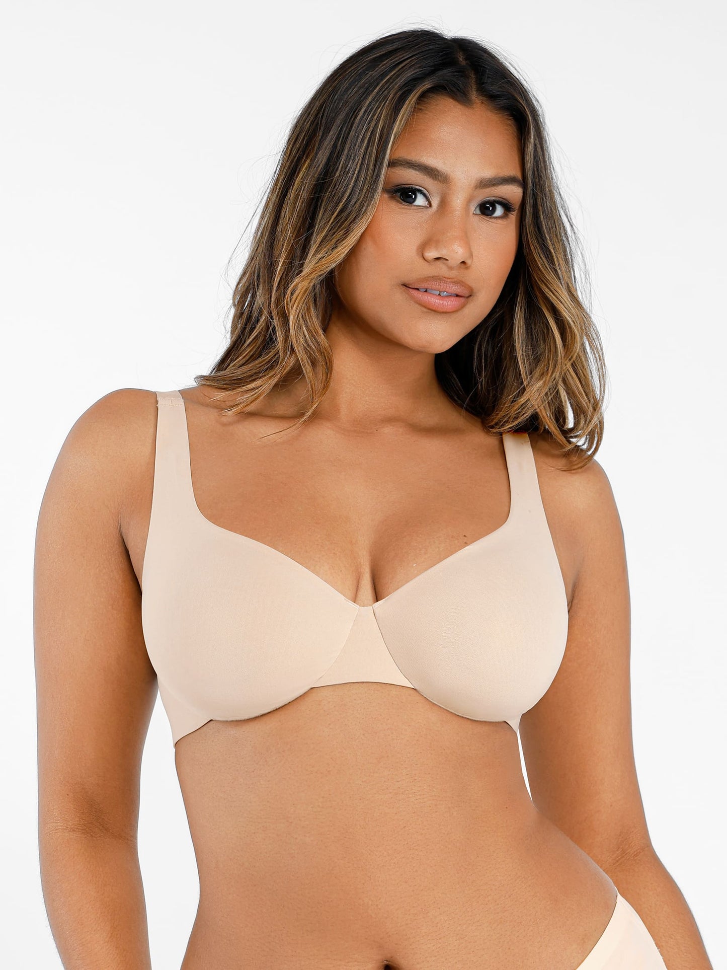 Willluxe Underwire Adjustable Deep V-neck Bra