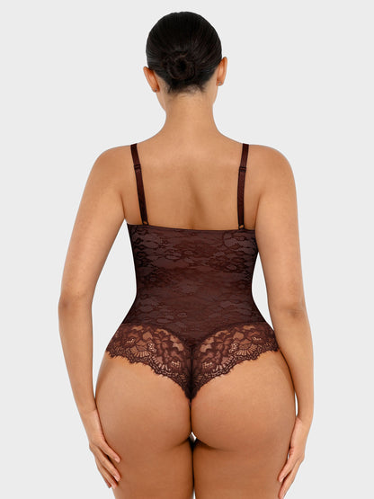 Willluxe Lace V Neck Full Bodysuit Underwear