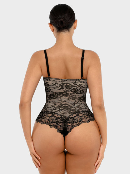 Willluxe Lace V Neck Full Bodysuit Underwear [BOGO]