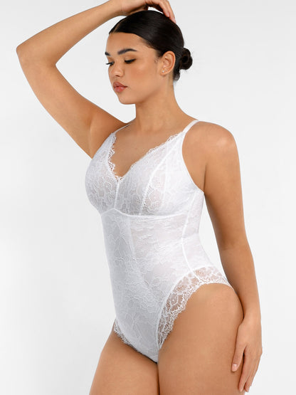 Willluxe Lace V Neck Full Bodysuit Underwear