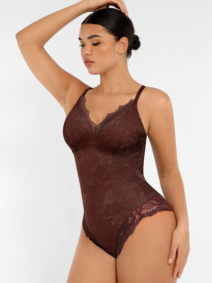 Willluxe Lace V Neck Full Bodysuit Underwear [BOGO]