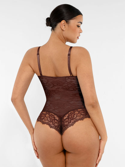 Willluxe Lace V Neck Full Bodysuit Underwear [BOGO]