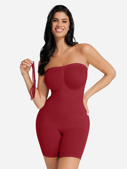 Willluxe Seamless Strapless Bodysuit with Removable Straps
