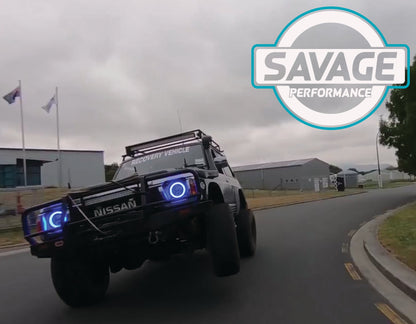 7 Inch RAINBOW HALO Round LED Headlights *Savage Performance*