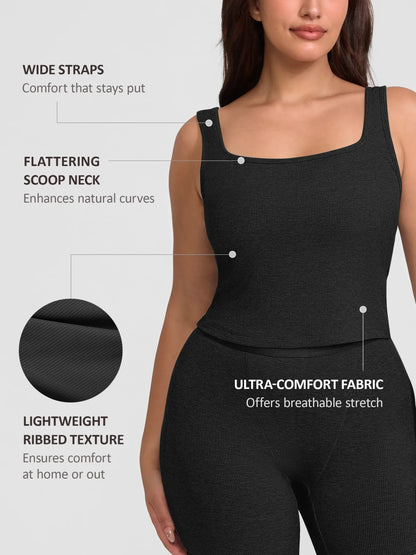 Willluxe Breathable Ribbed Sleeveless Tank Top