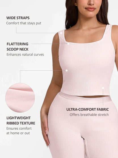 Willluxe Breathable Ribbed Sleeveless Tank Top