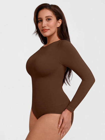 Willluxe Seamless Crew Neck Short Sleeve Bodysuit