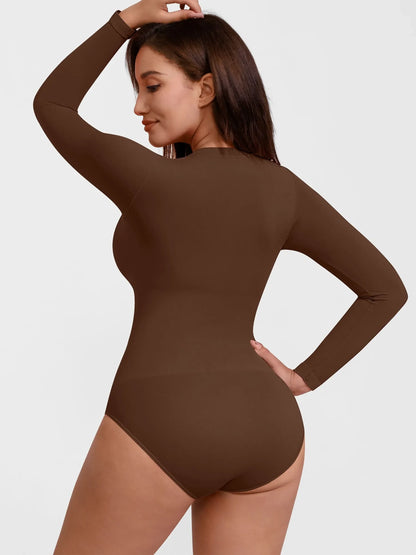 Willluxe Seamless Crew Neck Short Sleeve Bodysuit