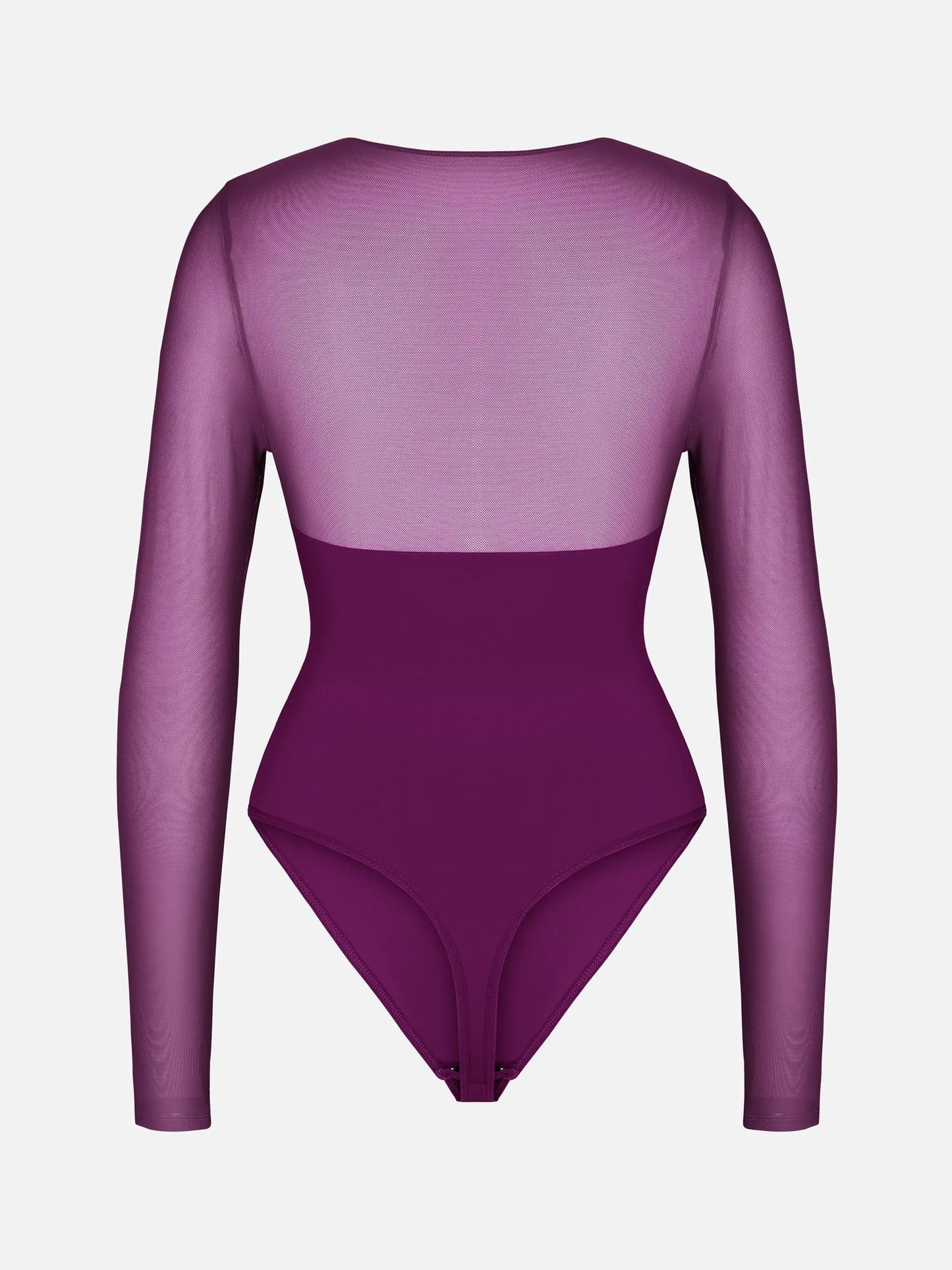 Willluxe Mesh Panel V-Neck Bodysuit