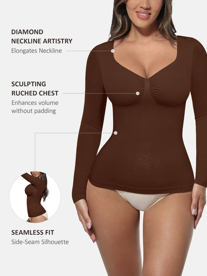 Willluxe Seamless Long-Sleeve Everyday Shaper Top