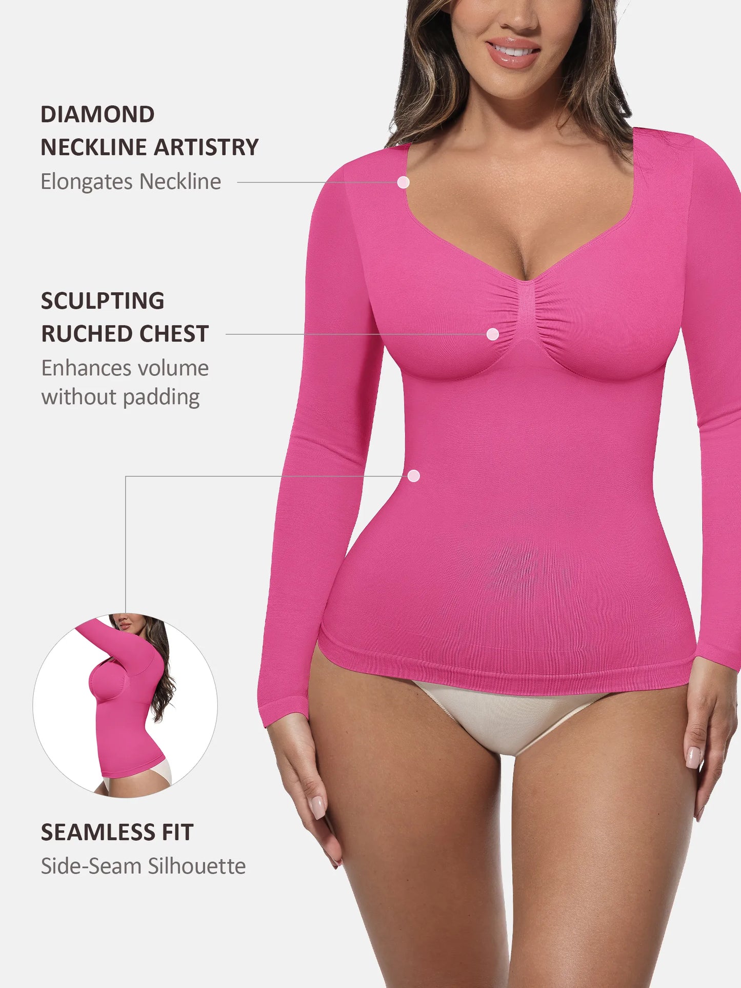 Willluxe Seamless Long-Sleeve Everyday Shaper Top