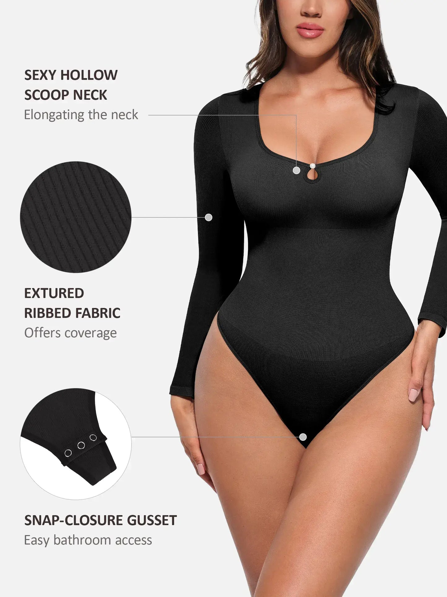 Willluxe Seamless Ribbed Bodysuit