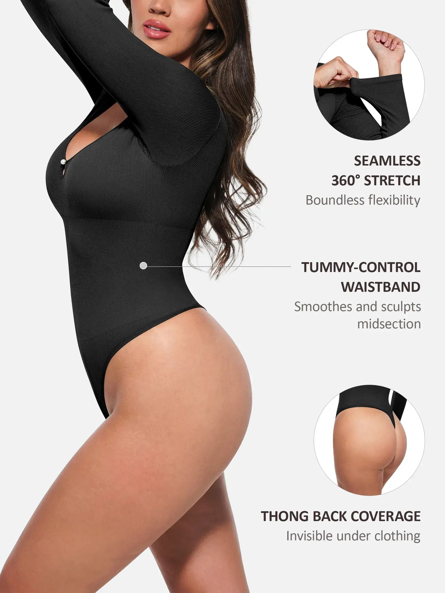 Willluxe Seamless Ribbed Bodysuit
