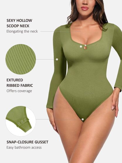 Willluxe Seamless Ribbed Bodysuit